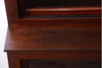 アンティーク家具　和製アンティーク　2枚引き戸!2段重ね収納棚(食器棚・キャビネット)