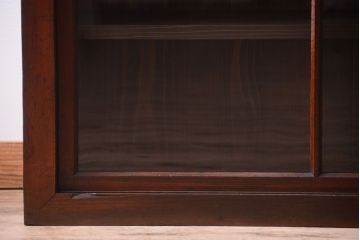 アンティーク家具　和製アンティーク　2枚引き戸!2段重ね収納棚(食器棚・キャビネット)