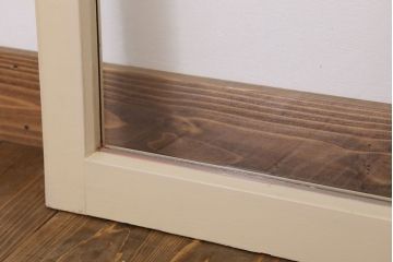 アンティークのペイント引き戸2枚セット(ガラス戸・窓)(1)
