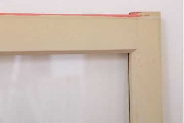 アンティークのペイント引き戸2枚セット(ガラス戸・窓)(1)