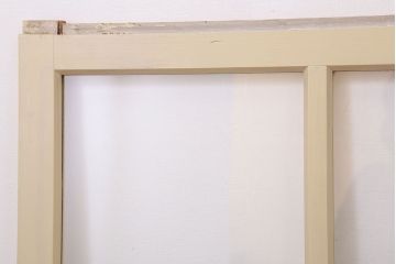 アンティークのペイント引き戸2枚セット(ガラス戸・窓)(1)