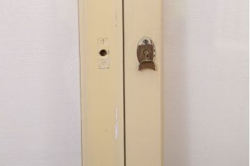 アンティークのペイント引き戸2枚セット(ガラス戸・窓)(1)