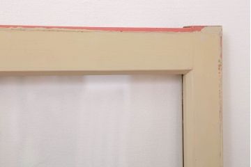 アンティークのペイント引き戸2枚セット(ガラス戸・窓)(2)