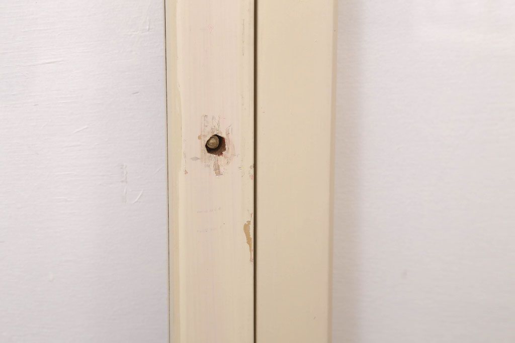 アンティークのペイント引き戸2枚セット(ガラス戸・窓)(2)