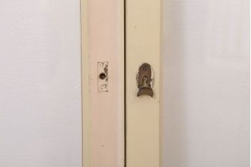 アンティークのペイント引き戸2枚セット(ガラス戸・窓)(2)