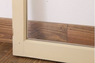 アンティークのペイント引き戸2枚セット(ガラス戸・窓)(2)