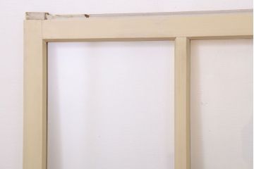 アンティークのペイント引き戸2枚セット(ガラス戸・窓)(3)