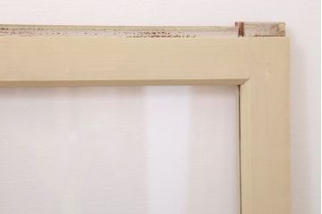 アンティークのペイント引き戸2枚セット(ガラス戸・窓)(3)