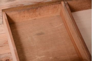 アンティーク家具　ネームプレート取っ手!三方ナラ材のアンティークチェスト(小引き出し)(2)