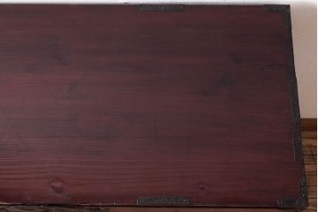 アンティーク家具　明治大正期!漆が綺麗な前面檜材の最上箪笥(衣装箪笥)