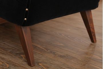 レトロ家具　シンプルでレトロなアンティーク1人掛けアームソファ(1)