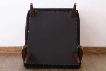 レトロ家具　シンプルでレトロなアンティーク1人掛けアームソファ(1)