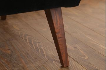 レトロ家具　シンプルでレトロなアンティーク1人掛けアームソファ(2)