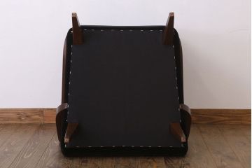 レトロ家具　シンプルでレトロなアンティーク1人掛けアームソファ(2)