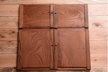 アンティーク家具　古民具・骨董　前面欅材!金具が厚く上質なアンティーク帳場箪笥