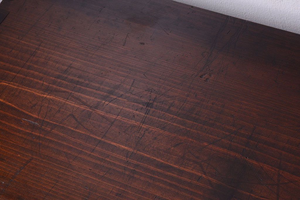 アンティーク家具　古民具・骨董　前面欅材!金具が厚く上質なアンティーク帳場箪笥