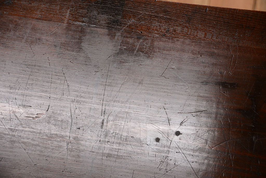 アンティーク家具　古民具・骨董　前面欅材!金具が厚く上質なアンティーク帳場箪笥