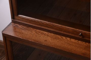アンティーク家具　イギリスアンティーク グローブヴェルニッケ社製　オーク材のスタッキングブックケース(1)