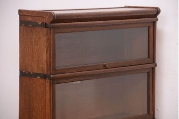 アンティーク家具　イギリスアンティーク グローブヴェルニッケ社製　オーク材のスタッキングブックケース(2)