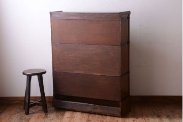 アンティーク家具　イギリスアンティーク グローブヴェルニッケ社製　オーク材のスタッキングブックケース(2)