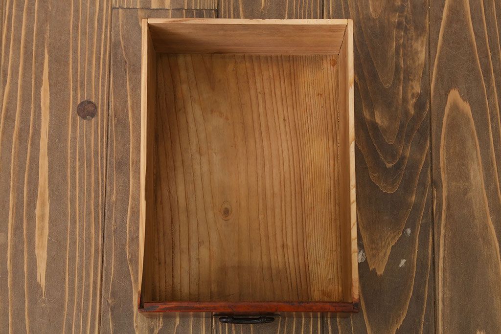 アンティーク家具　古い木製のアンティーク1杯引き出し(収納箱)