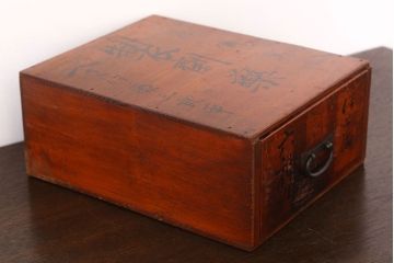 アンティーク家具　古い木製のアンティーク1杯引き出し(収納箱)