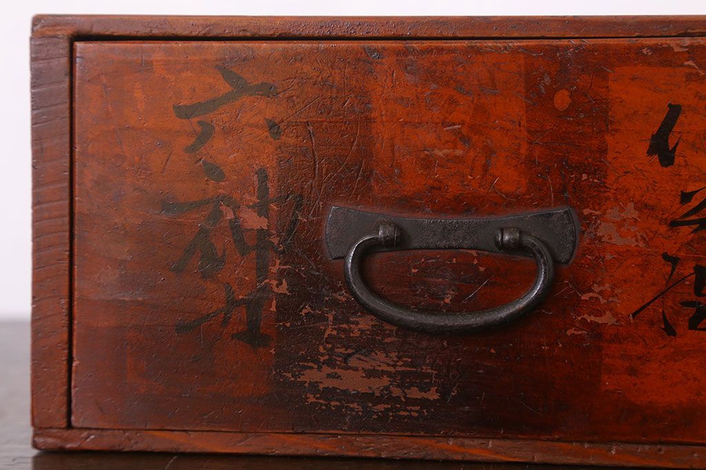 アンティーク家具　古い木製のアンティーク1杯引き出し(収納箱)