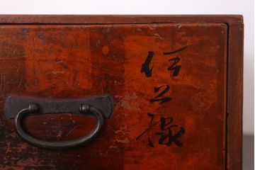 アンティーク家具　古い木製のアンティーク1杯引き出し(収納箱)