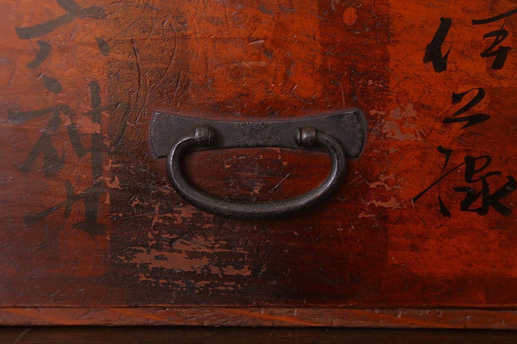 アンティーク家具　古い木製のアンティーク1杯引き出し(収納箱)