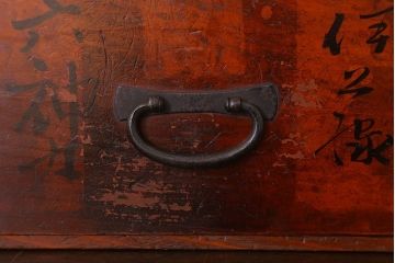 アンティーク家具　古い木製のアンティーク1杯引き出し(収納箱)