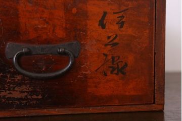 アンティーク家具　古い木製のアンティーク1杯引き出し(収納箱)