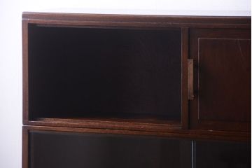 ヴィンテージ家具　イギリスビンテージ　脚付き!ウォールナット材製スタッキングキャビネット