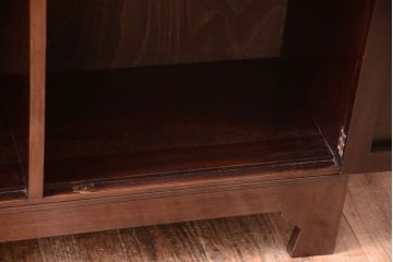 ヴィンテージ家具　イギリスビンテージ　脚付き!ウォールナット材製スタッキングキャビネット