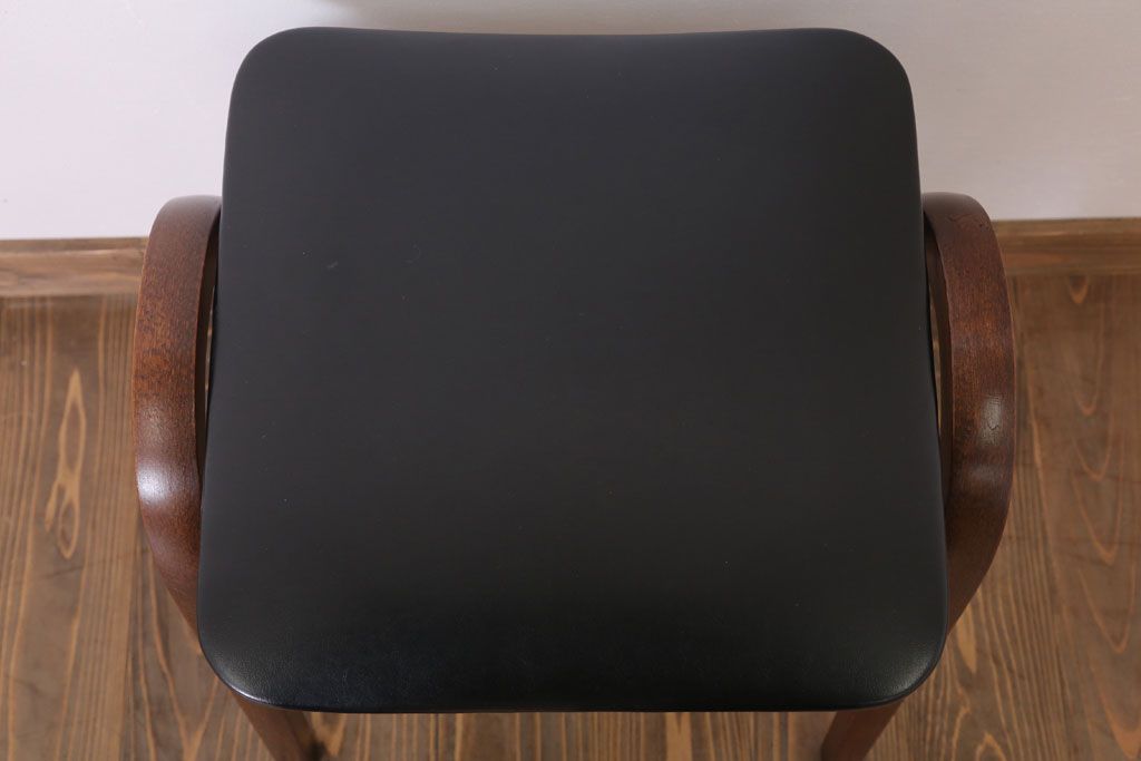 中古　秋田木工　ビンテージ　上品な曲げ木スツール