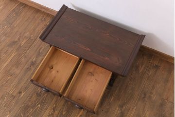 アンティーク家具　檜材　筆返し付き!和製アンティーク文机
