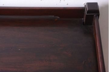 アンティーク家具　古い木の骨太なアンティーク飾り棚(ディスプレイラック)