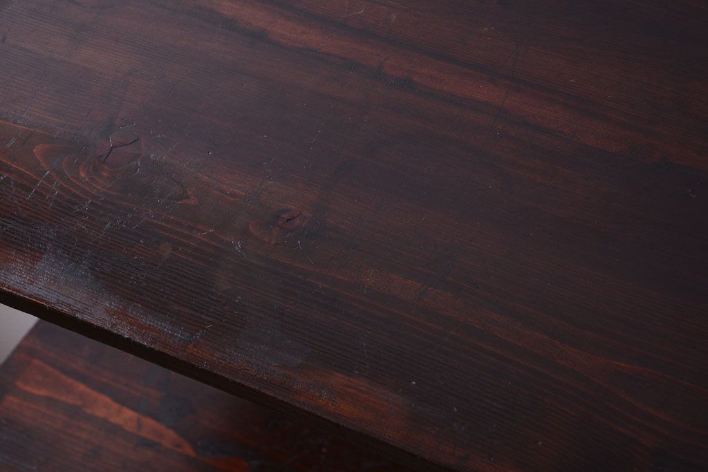 アンティーク家具　古い木の骨太なアンティーク飾り棚(ディスプレイラック)