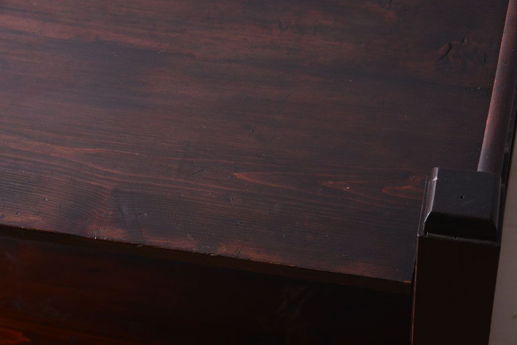 アンティーク家具　古い木の骨太なアンティーク飾り棚(ディスプレイラック)