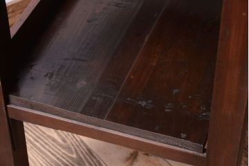 アンティーク家具　古い木の骨太なアンティーク飾り棚(ディスプレイラック)