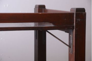 アンティーク家具　古い木の骨太なアンティーク飾り棚(ディスプレイラック)