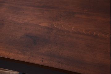 アンティーク家具　ダークグレーペイントの小ぶりな片袖机(デスク)