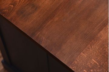 アンティーク家具　ダークグレーペイントの小ぶりな片袖机(デスク)