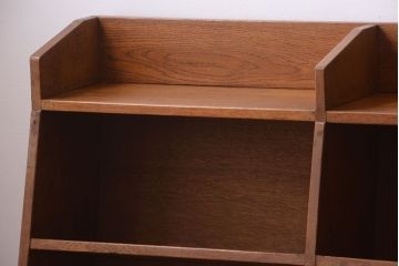 アンティーク家具　台形!和製アンティーク　古い木の本棚