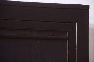 アンティーク家具　明治期　脚付き!古い木製の縦型収納棚(収納箪笥)