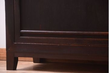 アンティーク家具　明治期　脚付き!古い木製の縦型収納棚(収納箪笥)
