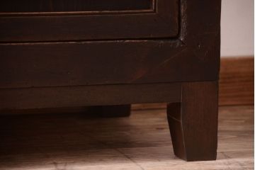 アンティーク家具　明治期　脚付き!古い木製の縦型収納棚(収納箪笥)