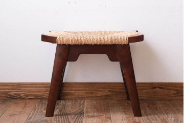 中古美品　松本民芸家具　#514型　ラッシスツール　柳宗悦氏デザイン(定価60900円)