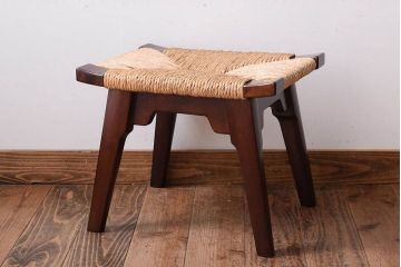 中古美品　松本民芸家具　#514型　ラッシスツール　柳宗悦氏デザイン(定価60900円)