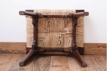中古美品　松本民芸家具　#514型　ラッシスツール　柳宗悦氏デザイン(定価60900円)