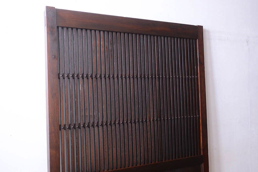 明治大正期　古民具・骨董　すりガラス入り!アンティーク蔵戸(玄関戸)